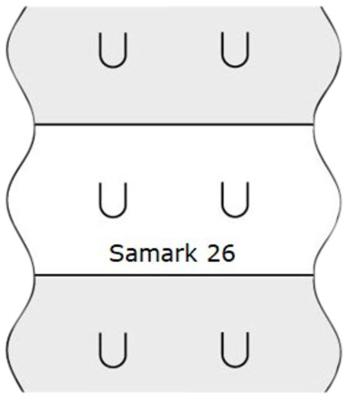 Prijsetiket 12x26mm sato samark afneembaar wit