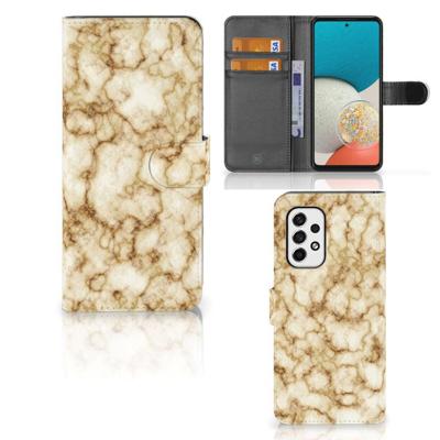 Samsung Galaxy A53 | Bookcase | Marmer Goud