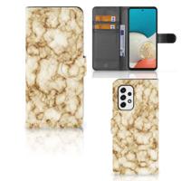 Samsung Galaxy A53 | Bookcase | Marmer Goud - thumbnail