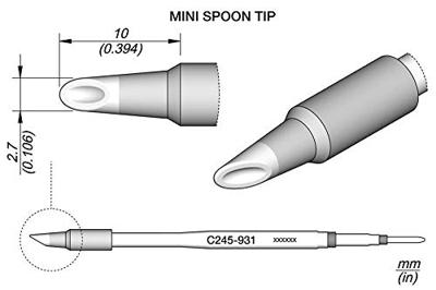 JBC Tools Soldeerpunt Holle soldeerpunt Grootte soldeerpunt 2.7 mm Lengte soldeerpunt: 10 mm Inhoud: 1 stuk(s)