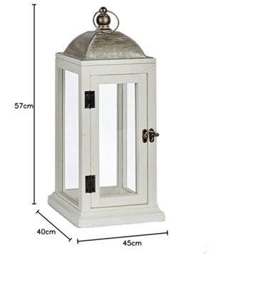 Lykta Gift Decor Wit Zilverkleurig Hout Metaal 18 x 43 x 18 cm (6 Stuks) Lykta Gift Decor Wit Zilverkleurig Hout Metaal 18 x 43 x 18 cm (6 Stuks)