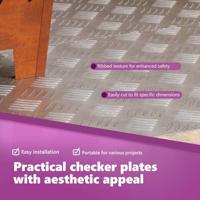 VidaXL Trap tread rechthoekig 4 pcs zilver 100 x 50 cm aluminium - thumbnail