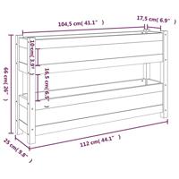Plantenbak 112x25x66 cm massief grenenhout grijs - thumbnail