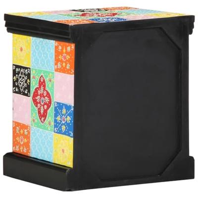 Nachtkastje 2 pcs Multikleur 40 x 35 x 45 cm massief mangohout