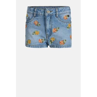 Jill & Mitch by Shoeby gebloemde jeans short Noon light denim