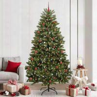 VidaXL Kunstkerstboom met 300 led groen 240 cm pvc en metaal - thumbnail