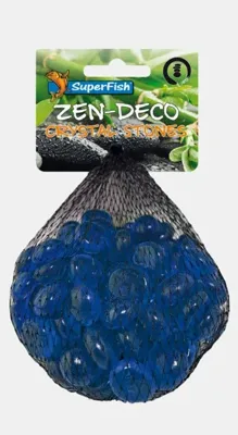 Aquarium decoratie Zen crystal stones 300 gr blauw Superfish - Superfish