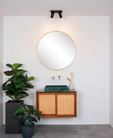 Lucide TAYLOR - Plafondspot Badkamer - LED Dim to warm - GU10 - 2x5W 2200K/3000K - IP44 - Zwart - thumbnail