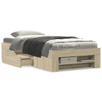 Bedframe zonder matras hout sonoma eikenkleurig 90x200 cm - thumbnail
