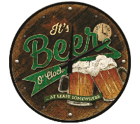 Wandklok Beer O Clock Glasses - thumbnail