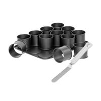 ZENKER Mini Cake Bakplaat en Glazuurspatel - Zwart Metallic - thumbnail