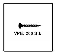 Fischer 670233 Power-Fast II Spaanplaatschroef 4 mm 15 mm T-profiel Staal Galvanisch verzinkt 200 stuk(s) - thumbnail