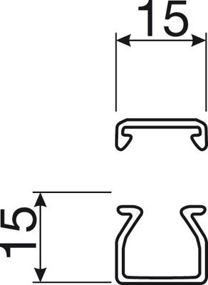 Hager LF1501507030 Kabelgoot (l x b x h) 2000 x 15 x 15 mm Grijs 2 m Hager LF1501507030 Kabelgoot (l x b x h) 2000 x 15 x 15 mm Grijs 2 m