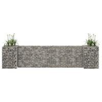Gabion plantenbak H-vormig 260x40x60 cm staaldraad - thumbnail