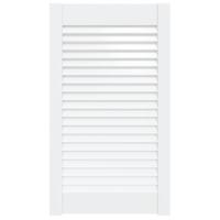 VidaXL Kastdeur met lamellen 69x39,4 cm massief grenenhout wit - thumbnail