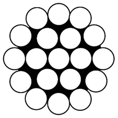 9-01iR100/ Staalk. 1x19 1mm rol 100 mtr. RVS AIS 316