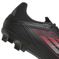 adidas F50 League Gras / Kunstgras Voetbaschoenen (MG) Zwart Rood Zilver - thumbnail