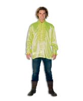 Ruche blouse neon geel - thumbnail