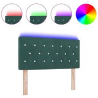 LED Hoofdbord met LED -striplichten Donkergroen 90 cm Fluweel - thumbnail
