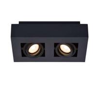 Lucide XIRAX - Plafondspot - LED Dim to warm - GU10 - 2x5W 2200K/3000K - Zwart - thumbnail