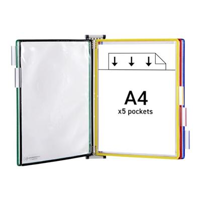 Zichtpanelensysteem wand tarifold metaal a4 5ass Zichtpanelensysteem wand tarifold metaal a4 5ass