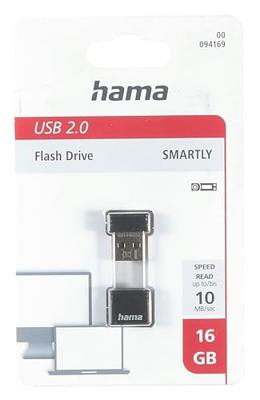 Hama Smartly USB-stick 16 GB Zwart 94169 USB-A 2.0 Hama Smartly USB-stick 16 GB Zwart 94169 USB-A 2.0