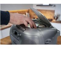 Lenco Portable FM Radio CD- Cassette player Silver - SCD-420SI - thumbnail