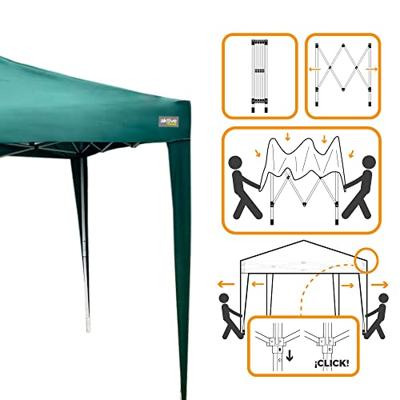 Tuinhuisje Colorbaby Max-Air Groen Stof Staal 300 x 300 x 250 cm