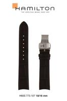 Horlogeband Hamilton H600.773.107 Leder Bruin 18mm - thumbnail