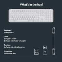 Keychron B6 Pro Ultra-Slim toetsenbord wit - thumbnail