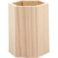 Pennenbak creativ company zeshoek 10.5x8cm triplex | 12 stuks - thumbnail