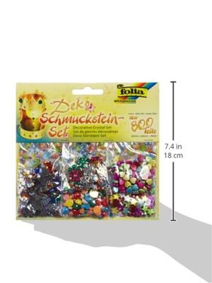 Mix strassteentjes, 800+ stuks FOLIA meerkleurig