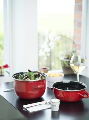 Cosy & Trendy Mosselpan - Rood - ø 18 cm / 2.8 liter