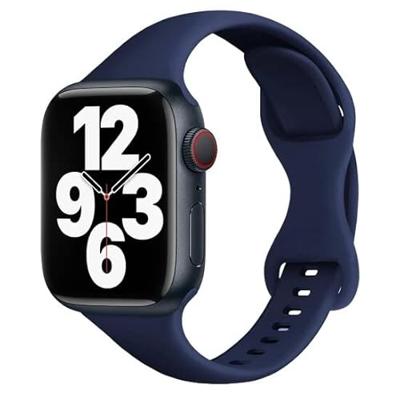 Sportbandje Slim Fit - Donkerblauw - Geschikt voor Apple Watch 38mm / 40mm / 41mm / 42mm Sportbandje Slim Fit - Donkerblauw - Geschikt voor Apple Watch 38mm / 40mm / 41mm / 42mm