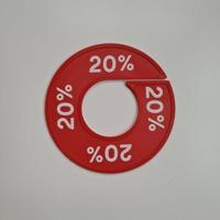 Maatring 9 cm rood/wit 20% - thumbnail