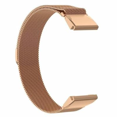 By Qubix - Milanese bandje - Rosé goud - Compatible met Garmin Fenix 8-43mm - Compatible Garmin bandje - Bandbreedte: 20mm