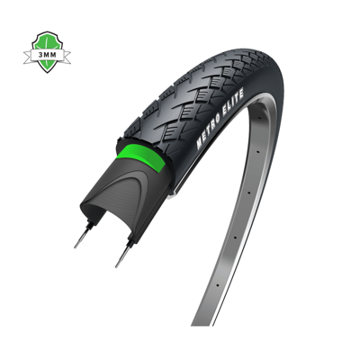 3M Wolff traveller (m anti-leklaag), zwart met reflectie, 28x1.50, etrto 40-622,