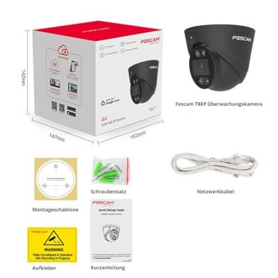 Foscam T8EP Dome Zwart