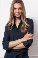 Poppy denim blouse - dark blue/black - 13068 - thumbnail