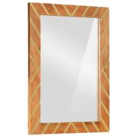 VidaXL Badkamerspiegel 50x70x3 cm massief mangohout en glas bruin - thumbnail