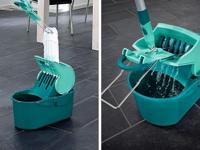 Mop with Bucket Leifheit Blauw Plastic Samengesteld 8 L - thumbnail