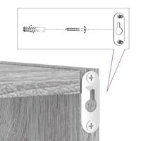 Wandschappen kubus 6 st 30x15x30 cm grijs sonoma - thumbnail