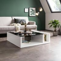 Artistiq Salontafel 'Keyetta' 100 x 100cm, kleur Zwart/Wit - thumbnail