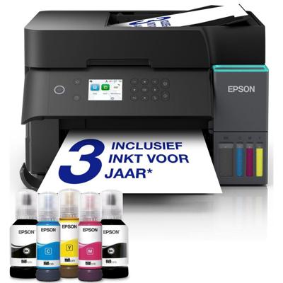 Epson EcoTank ET-3950 Multifunctionele printer Inkjet Kleur A4 Printen, scannen, kopiëren WiFi, LAN, USB Epson EcoTank ET-3950 Multifunctionele printer Inkjet Kleur A4 Printen, scannen, kopiëren WiFi, LAN, USB