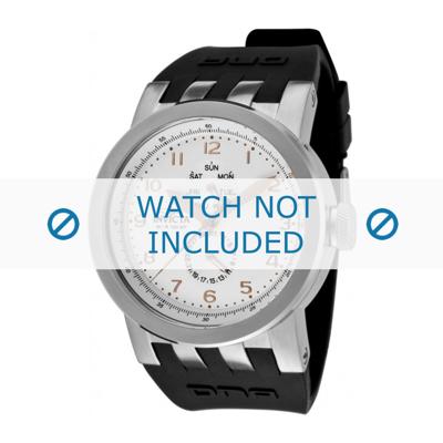 Horlogeband Invicta 10387 / 10388.01 / DNA Vintage Rubber Zwart 24mm Horlogeband Invicta 10387 / 10388.01 / DNA Vintage Rubber Zwart 24mm