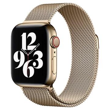 Apple 40mm Gold Milanese Loop Band Goud Roestvrijstaal Apple 40mm Gold Milanese Loop Band Goud Roestvrijstaal