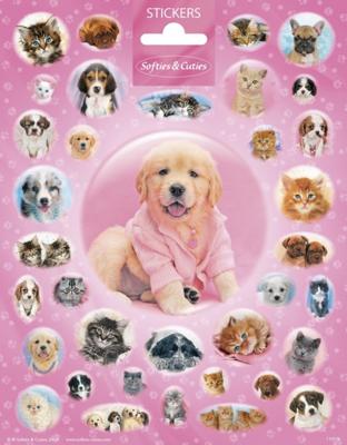 Totum Stickervel cutie puppies en kittens