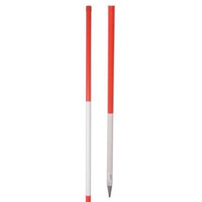 Jalonstok hout stalen punt 200cm boven rood