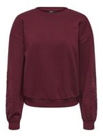 Only Onlbrooklyn L/s Embroidery Box Swt Sweater Cabernet Boho Flowers - thumbnail