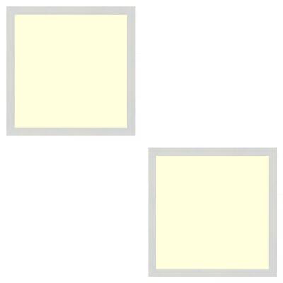LED Paneel Slim 2 Pack - 30x30 Warm Wit 2700K - 24W Inbouw Vierkant - Mat Wit - Flikkervrij